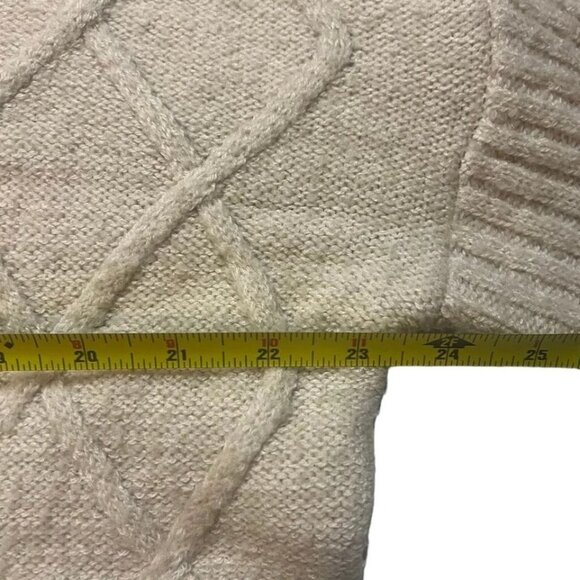 Chelsea & Violet Women's Large Knit‎ Sweater Crochet Long Sleeve Oatmeal - Picture 7 of 9